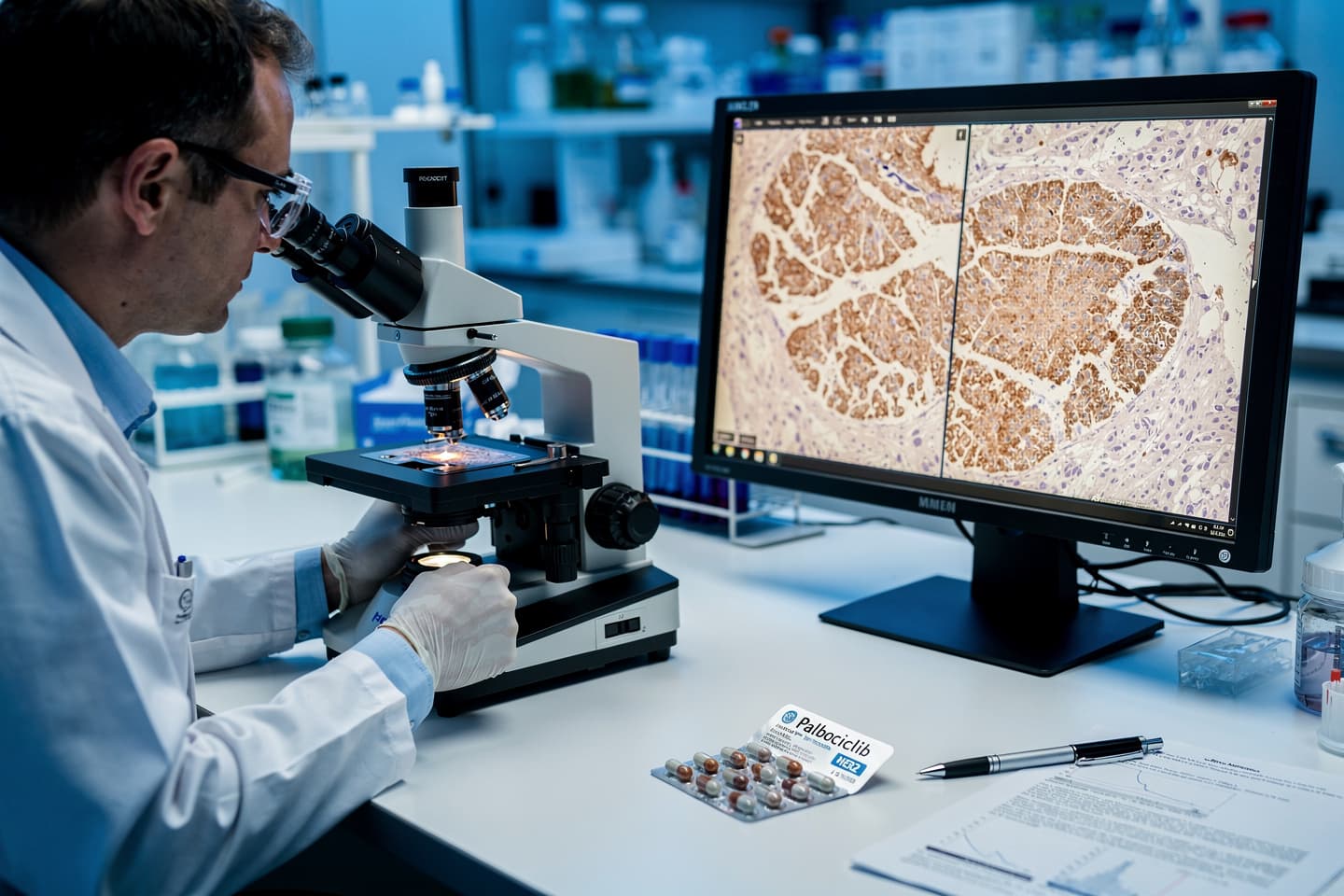 Palbociclib în cancerul de sân HR+ și HER2+