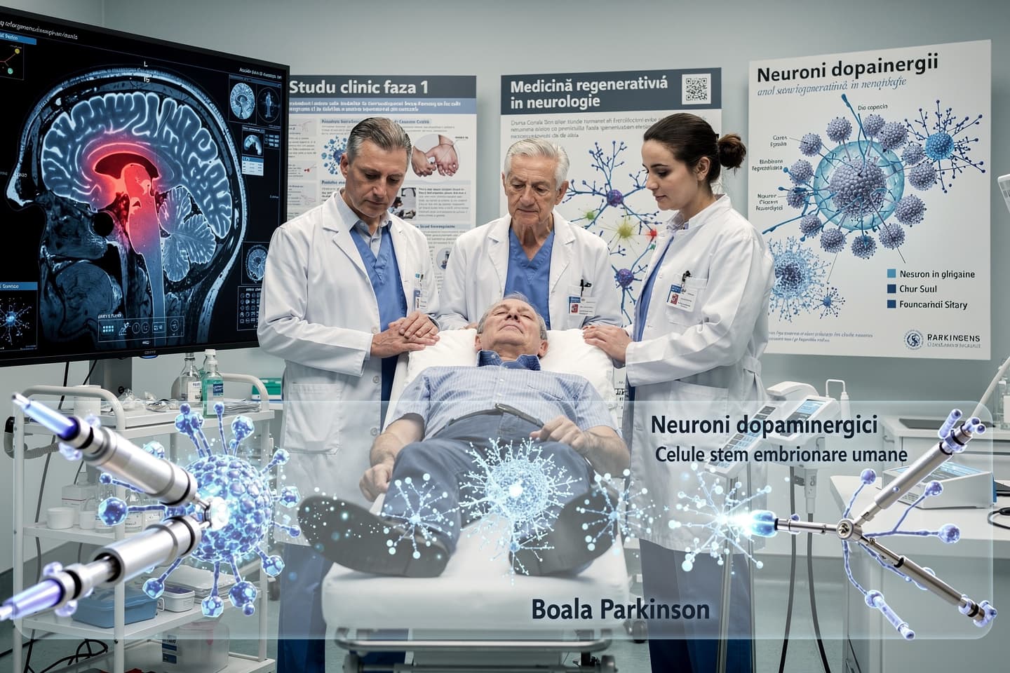 Neuroni dopaminergici din celule stem: primul trial clinic la pacienți cu Parkinson