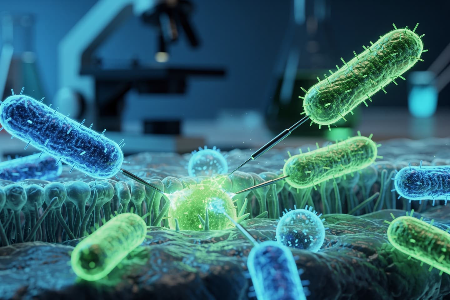 Bacteriile intestinale injectează proteine direct în celulele noastre și controlează imunitatea