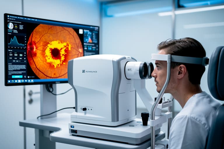 AI detectează edemul macular diabetic prin OCT în screeningul retinian