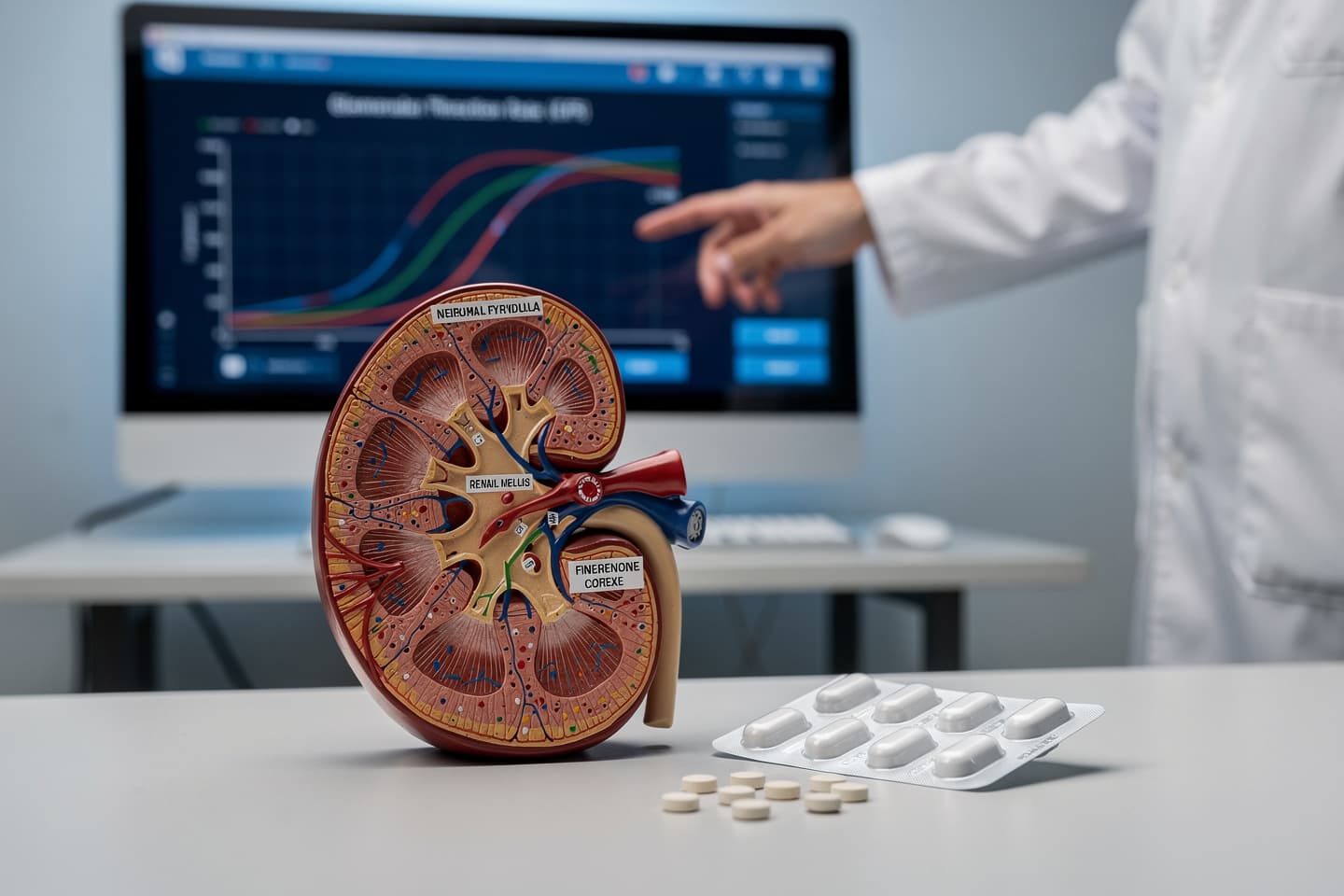 Finerenona protejează rinichii și fără diabet — studiu nou în NEJM